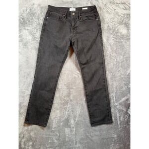 Frame Jeans Mens 33 (32x30) Black L'Homme Slim Black Denim Stretch Straight Fit